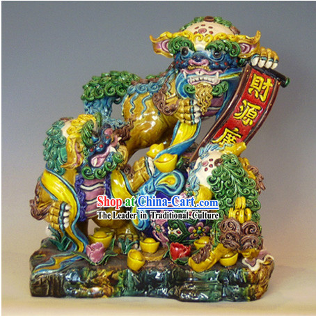 Chinese Cochin Ceramics-Announce Good News Lion