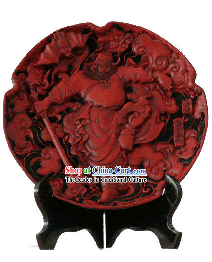 Chinese Palace Lacquer Works-Zhong Kui Conquering Evil