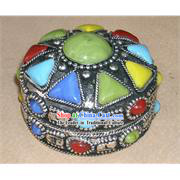 Tibet Stunning Colourful Gems Jewelry Box