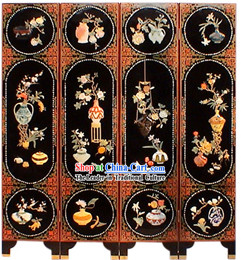 Chinese Hand Made Lacquer Ware Screen-Ancient Palace Ladies