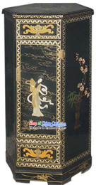 Chinese Palace Lacquer Ware Telephone Cabinet