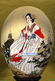 Chinese Wonders Hand Painted Colorful Egg-Diao Chan_one of four ancient beauties_