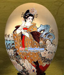 Chinese Wonders Hand Painted Colorful Egg-Gui Fei Empress _one of four ancient beauties_