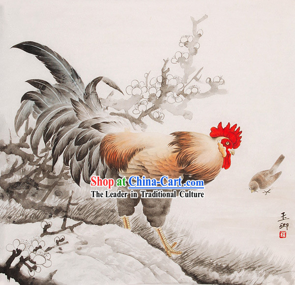Chinese Traditional Painting-Happy Chicken