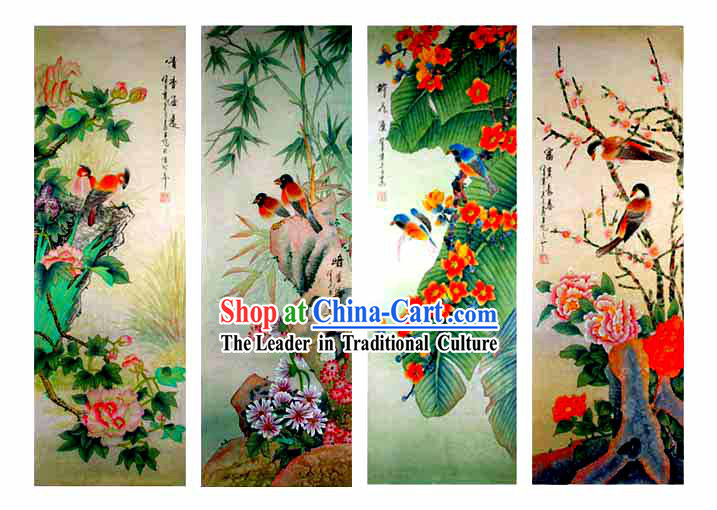 Chinese Wash Painting-Beautiful Four Seasons