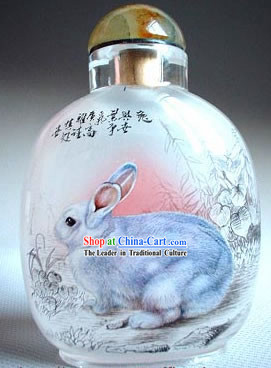 Snuff Bottles With Inside Painting Chinese Zodiac Series-Rabbit
