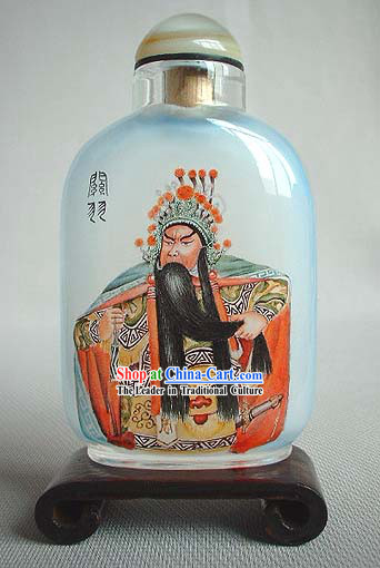 Snuff Bottles With Inside Painting Peking Opera Series-Guan Yu