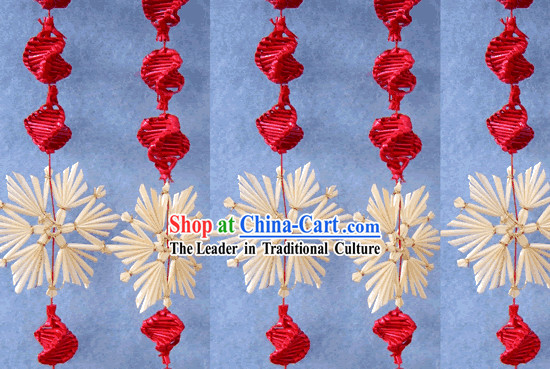 Chinese Hand Made Folk Wheat Stalk Curtain