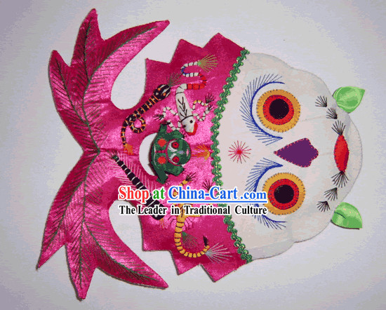 China Hand Made Cloth Craft-Lotus and Fishes Pillow
