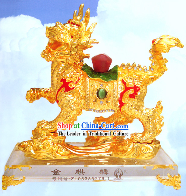 Chinese Classic Lucky Gold Kylin_Qi Lin_