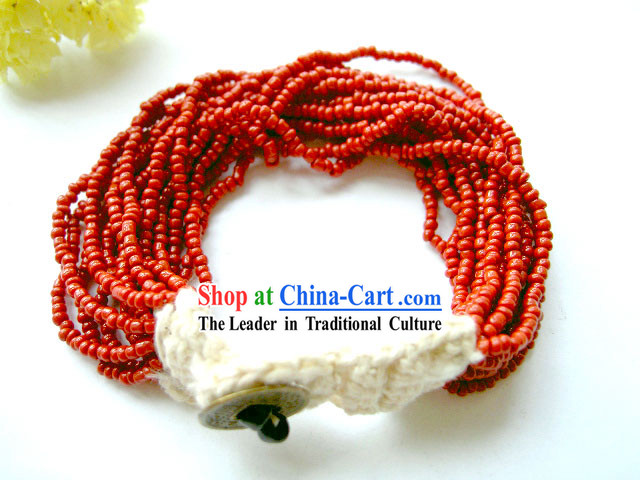 Mysterious Tibet Lucky Red Coral Bracelet