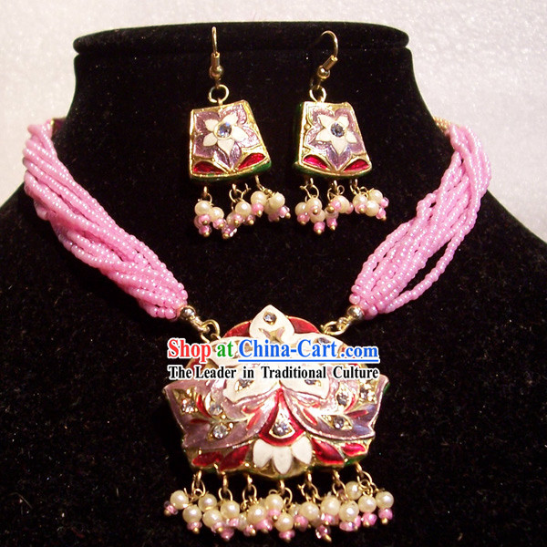 Indian Fashion Jewelry Suit-Pink Lady