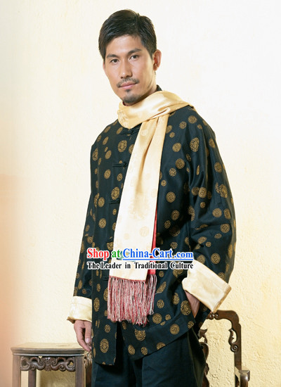 Chinese Classical Traditional Mandarin Blouse for Man-Hero
