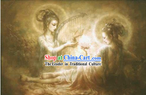 Rare Chinese Handicraft Embroidery Artwork-Ancient Fairy
