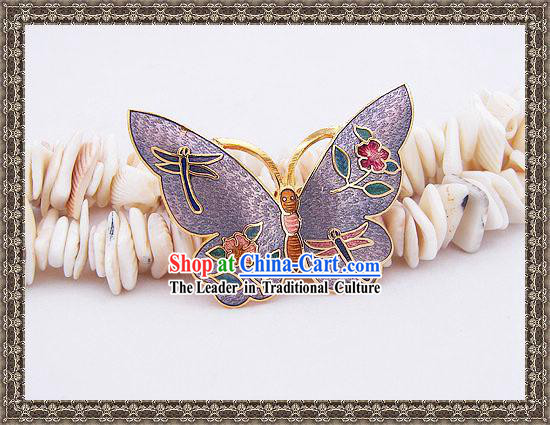 Chinese Cloisonne Brooch Classics-Butterfly