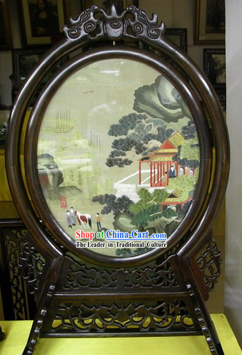 Chinese Double-sided Embroidery Handicraft-China Landscape