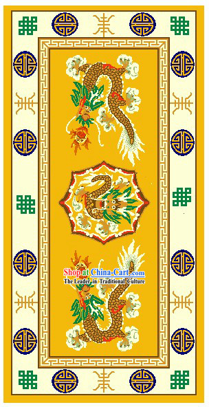 Art Decoration China Tibetan Large Hand Made Wool Rug-Dragon _150_240cm_
