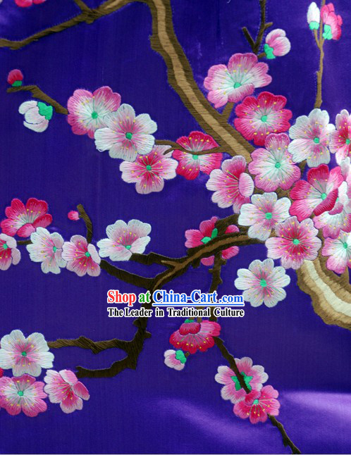 Supreme Chinese Handmade and Embroidered Plum Blossom Cheongsam _Qipao_