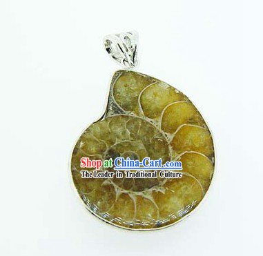 Kai Guang Feng Shui Chinese Colorful Stripes Trumpet Shell Pendant _harmony_