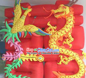 Wedding Celebration Inflatable Dragon and Phoenix Double Happiness