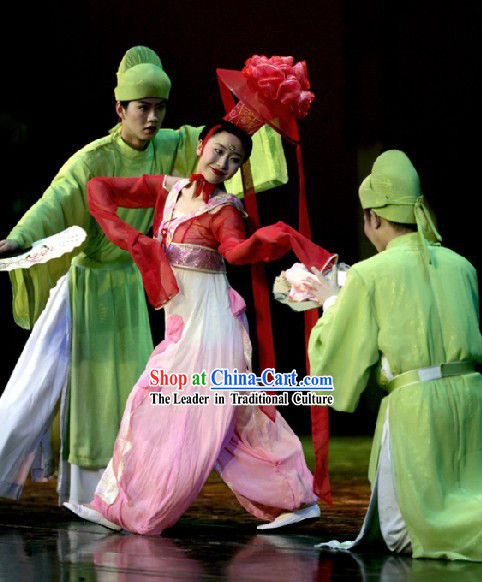 Chinese Ancient Tang Dynasty Men Theatrical Costumes Complete Set