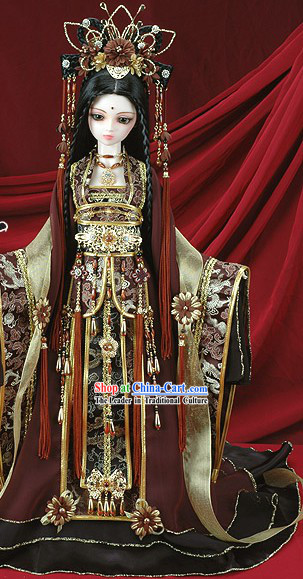 Chinese Classical Ancient Princess Phoenix Clothing Complete Set for Adults or Kids BJD