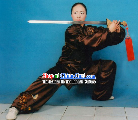 Chinese Traditional Mulan Quan Kung Fu Practice Uniform for Women