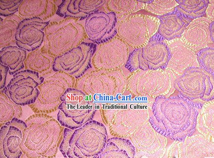 Pure Silk Rose Cheongsam Fabric