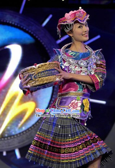Chinese Melao Minority Costume and Set Complete Set