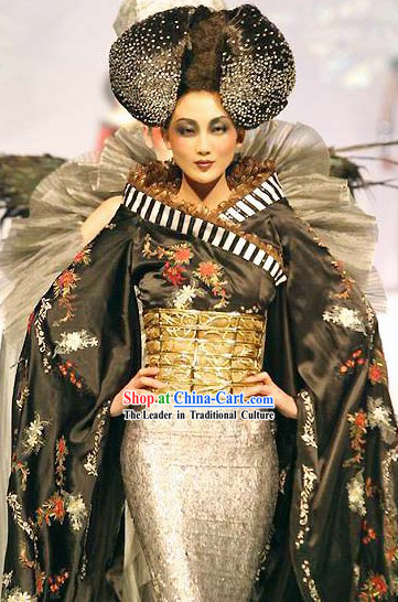 Chinese Classical Performance Costume and Wig Complete Set