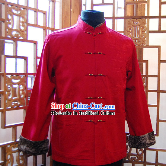 Chinese Traditional Wedding Tang Blouse for Men