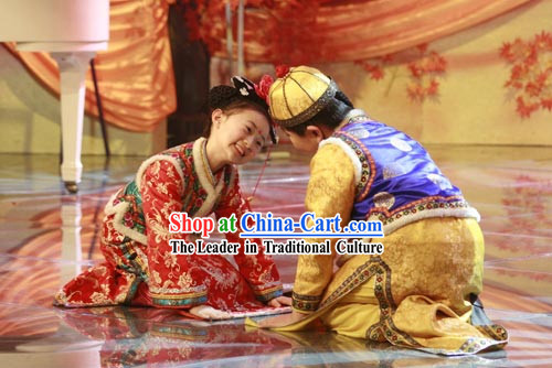 Chinese Spring Festival Clothes Two Sets for Boys and Girls _ Prince and Princess Costumes
