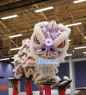 Supreme Chinese Handmade Sheep Wool Lion Dance Equipment Complete Set