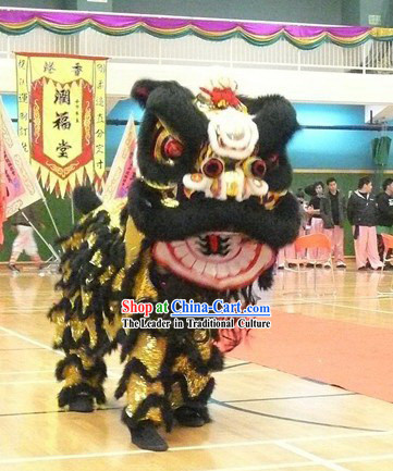 Festival Celebration Long Wool Lion Dance Costume Complete Set