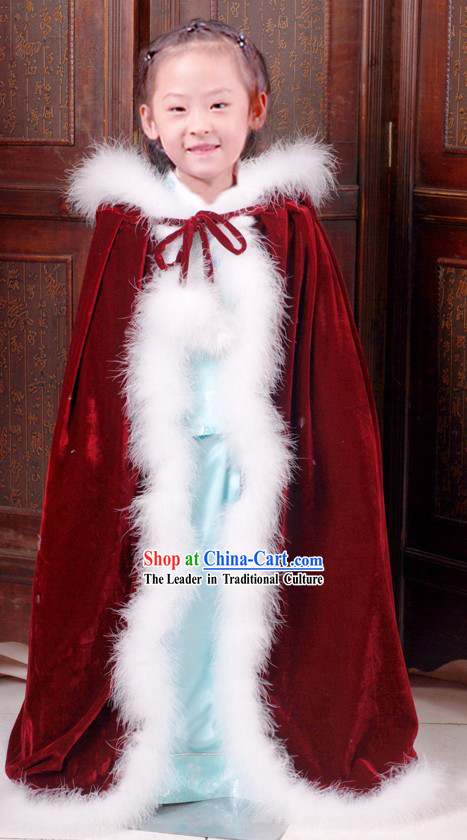 Ancient Chinese Long Winter Shawl for Kids