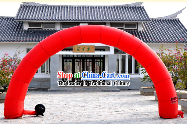 Happy Celebration Red Inflatable Arches