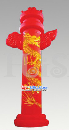 Traditional Large Chinese Inflatable Dragon Cloud Pillar
