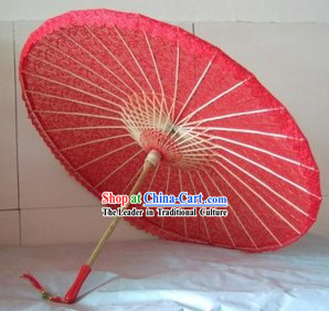 Traditional Chinese Hand-made Red Wedding Umbrella