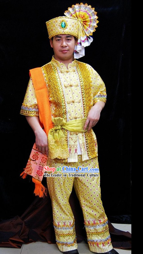 Traditional Thailand Ceremony Dress Set for Men