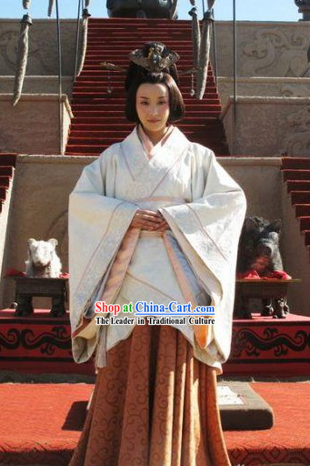 China Qin Dynasty Empress Clothing Complete Set