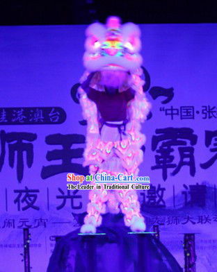 Big Festival Parade Illuminated Glow in Dark Lion Dance Costumes Complete Set