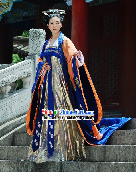 China Tang Period Emperor Wu Zetian Women Emperor Clothing