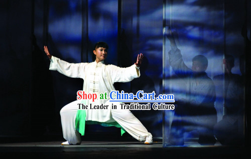 Beijing Olympic Games Opening Ceremony Tai Chi Silk Clothes Complete Set