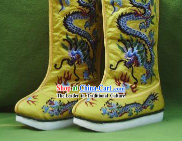 Ancient Chinese Emperor Dragon Shoes