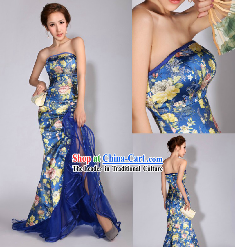 Chinese Mandarin Wedding Evening Dress for Women