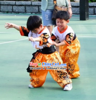 Traditional Chinese Lion Dancer and Dragon Dancer Uniforms for Kids