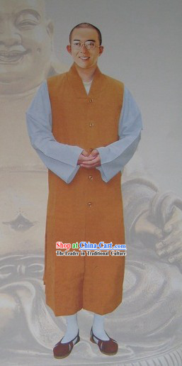 Traditional Chinese Shaolin Monk Robe Complete Set for Men