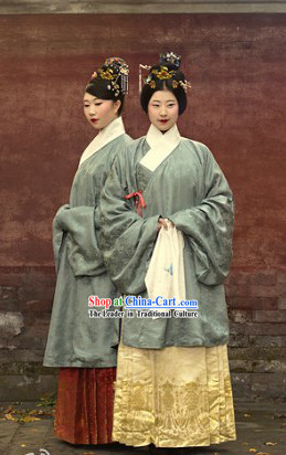 Ancient Chinese Ming Dynasty Lady Clothing Complete Set for Women