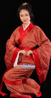 Ancient Chinese Style Hanfu Wedding Dress Complete Set for Brides