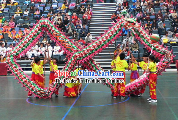 Top Chinese Competition and Parade Luminous Dragon Dance Costumes Complete Set for Children
